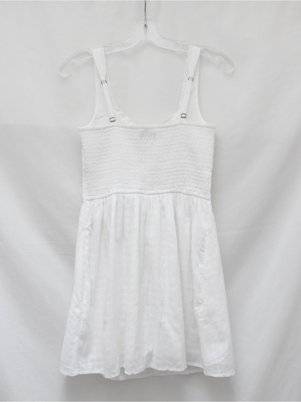NWT Hollister BARE BUTTON THROUGH MINI Day dress white short resortwear beach M - Picture 5 of 12